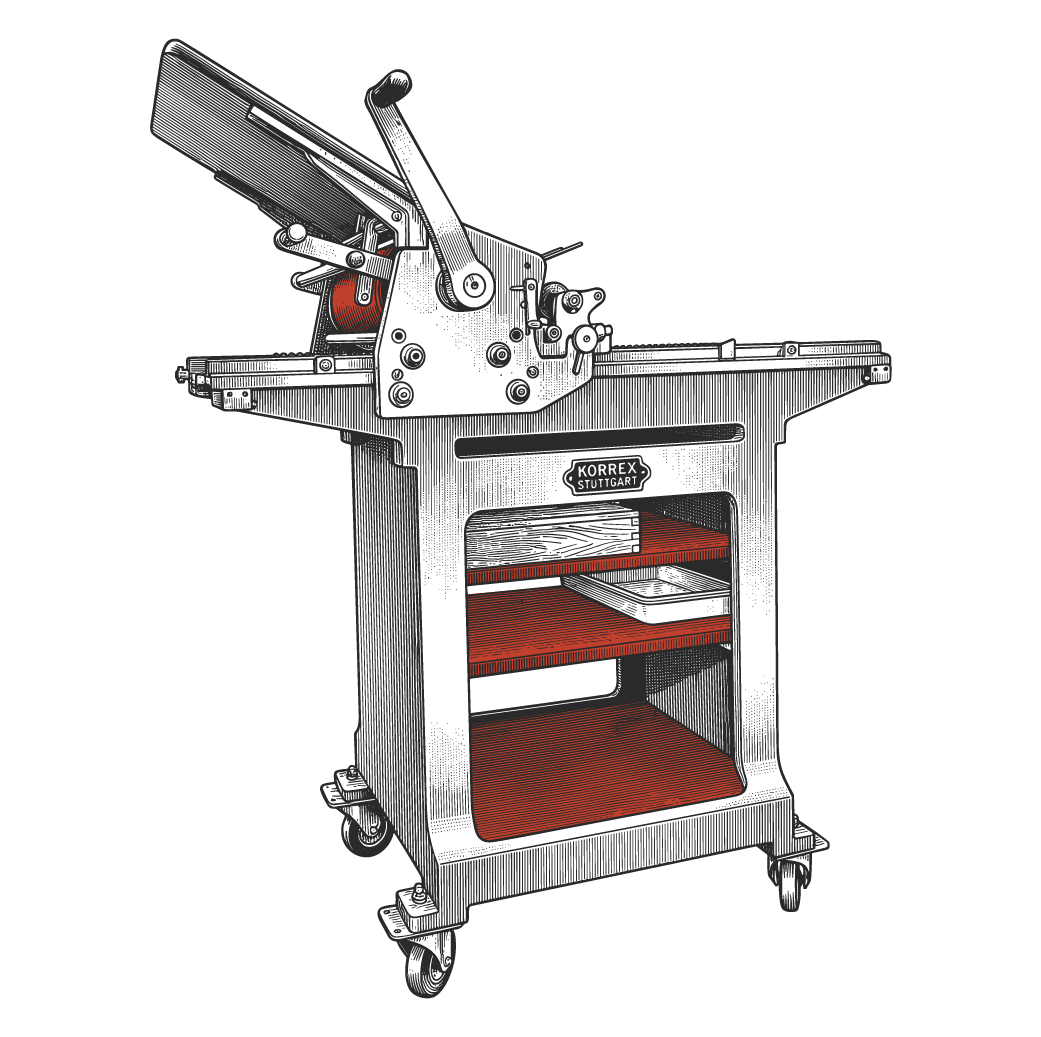 Печатный пресс Korrex Stuttgart в мастерской Суворов и Ко